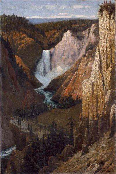 Vista de las cataratas inferiores, Gran Cañón del Yellowstone de Grafton Tyler Brown