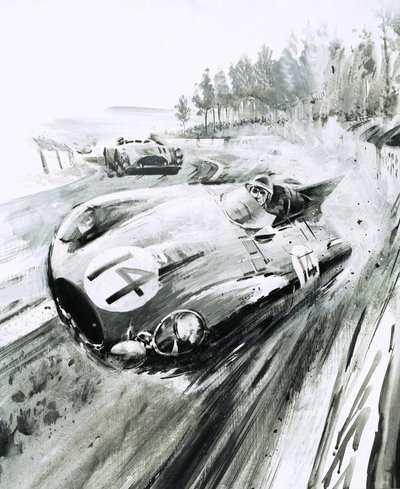 Jaguar D-Type en Le Mans 1954 de Graham Coton