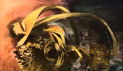 Devastación, 1941, Ciudad. Vigas retorcidas 1, 1941 de Graham Sutherland