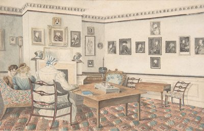 Sala de estar en Hatton, Warwickshire, 1820-30 de Granddaughters of Dr. Samuel Parr.