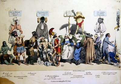 Sociedad francesa, c.1830-40 de Grandville