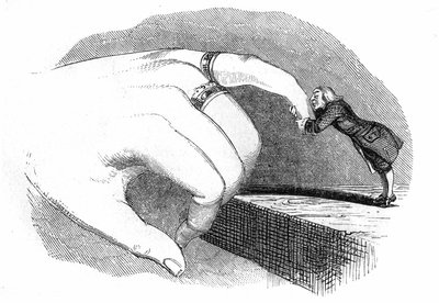 Ilustración de "Los viajes de Gulliver" de Jonathan Swift de Grandville (1803 47)