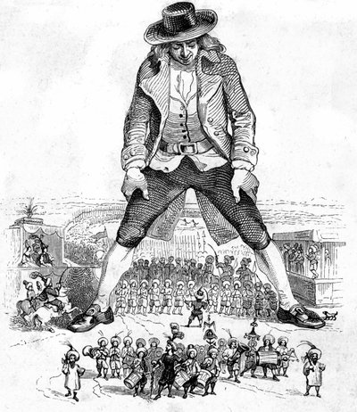Ilustración de "Los viajes de Gulliver" de Jonathan Swift de Grandville (1803 47)