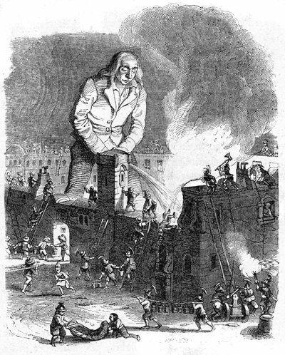 Ilustración de "Los viajes de Gulliver" de Jonathan Swift de Grandville (1803 47)