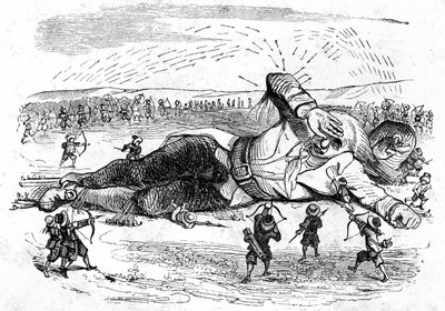 Ilustración de "Los viajes de Gulliver" de Jonathan Swift de Grandville (1803 47)