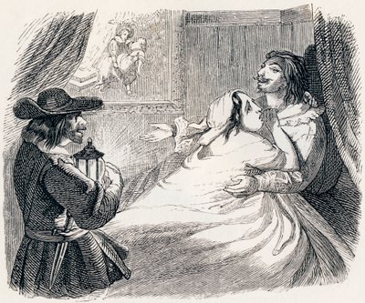 El marido, la esposa y el ladrón - Fábulas de La Fontaine de Grandville