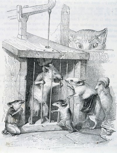Ratón atrapado rodeado por su familia destrozada - por Grandville de Grandville