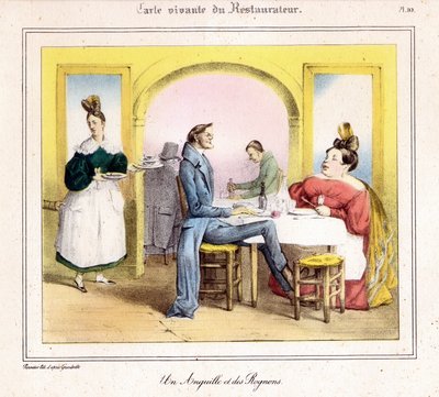 La carta viva del restaurador: una anguila y riñones de Grandville