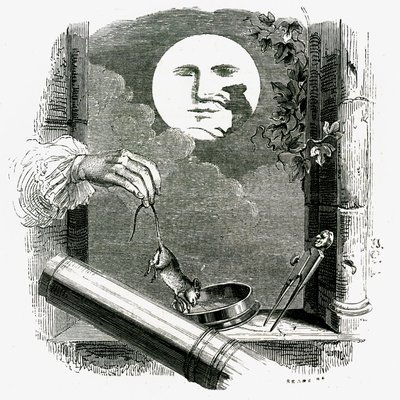 Un animal en la luna: Fábula de La Fontaine ilustrada por Grandville. de Grandville (1803 47)