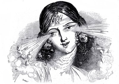 Rostro de mujer con ojos penetrantes de Grandville (1803 47)