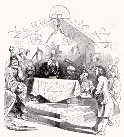 Gulliver frente al Rey de Laputa de Grandville