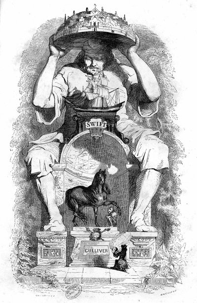 Ilustración de "Los viajes de Gulliver" de Jonathan Swift de Grandville (1803 47)