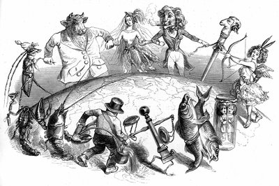 Ilustración para la novela "Un Autre Monde" de Henri Fournier de Grandville (1803 47)