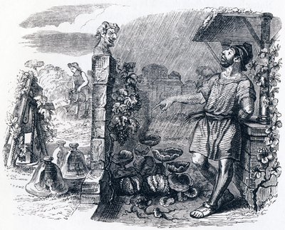 Júpiter y el arrendatario - Fábulas de La Fontaine de Grandville