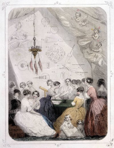 Damas Estudiando Astronomía - por Grandville de Grandville