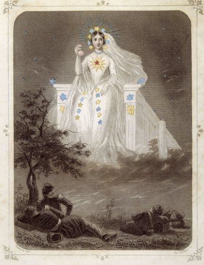 Estrellas: Mujer representando “La bella estrella” - por Grandville de Grandville