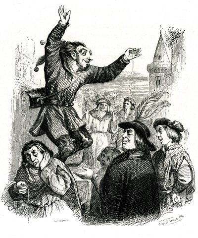 El tonto que vende sabiduría: La fábula de La Fontaine de Grandville (1803 47)