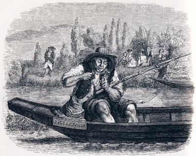 El pez pequeño y el pescador - Fábulas de La Fontaine de Grandville