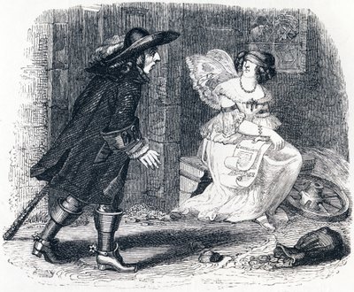 El hombre que corre tras su fortuna y el que se queda en su cama - Fábulas de La Fontaine de Grandville