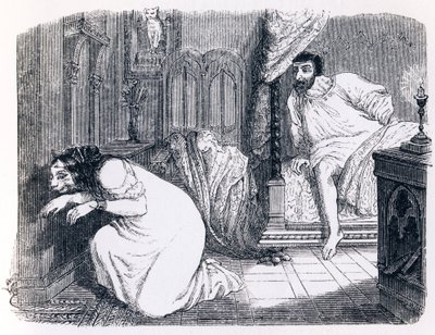 La gata transformada en mujer - Fábulas de La Fontaine de Grandville