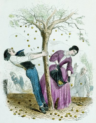 No hay nada malo en tener demasiado, de 100 Proverbios de Grandville (1803 47)