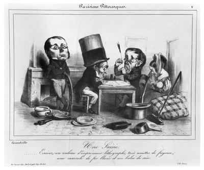 Una incautación, c.1840 de Grandville