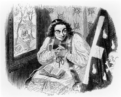 El sacerdote y el cadáver, ilustración para 