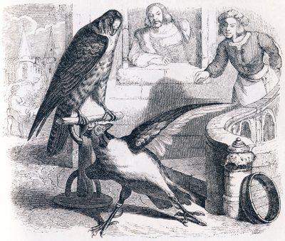 El halcón y el capón de Grandville