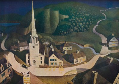 El paseo nocturno de Paul Revere, 1931, 1943 de Grant Wood