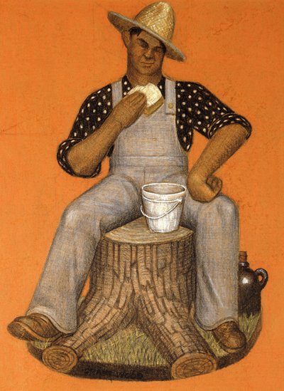 Hombre Contratado,  de Grant Wood