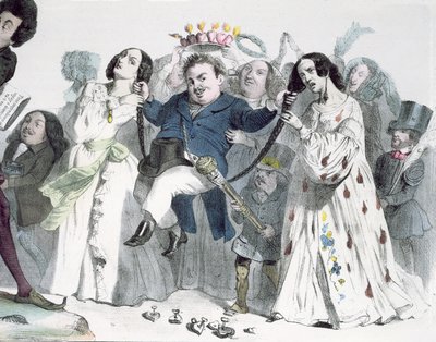 Caricatura de Honoré de Balzac (1799-1850) de Granville