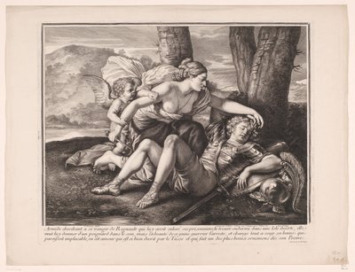Rinaldo en Armida de Gérard Audran (attributed to)