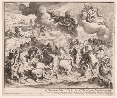 Paso por el Mar Rojo (parte izquierda) de Gérard Audran