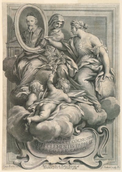 Effigies Nomina et Cocnomina Clementis Papae IX de Gérard Audran