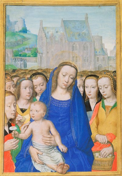 Virgen y Niño con santas femeninas de Gerard David