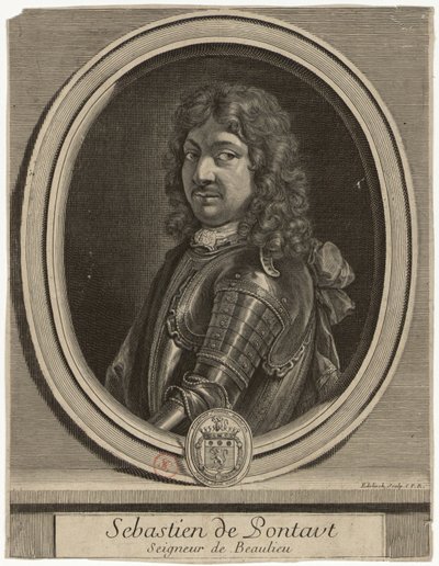 Edelinck - Sébastien de Pontaut Señor de Baulieu de Gérard Edelinck