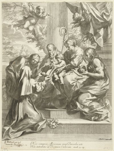 Santa Martina a los pies de María de Gérard Edelinck