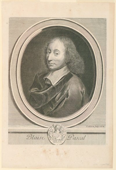 Retrato de Blaise Pascal (1623-1662) de Gérard Edelinck