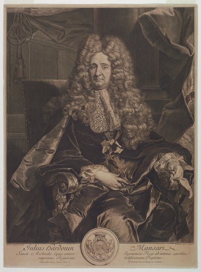 Retrato de Jules-Hardouin Mansart (1646-1708) de Gérard Edelinck