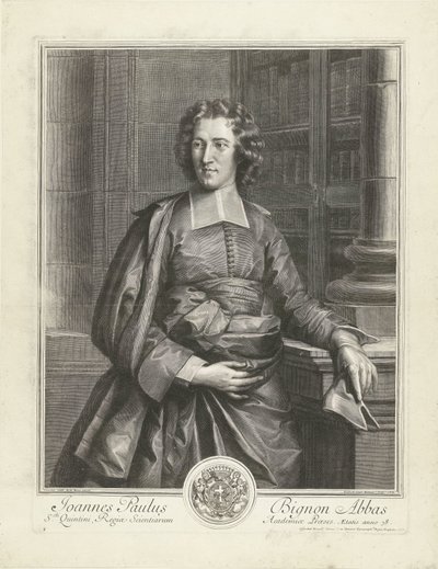 Retrato de Jean Paul Bignon Joannes Paulus Bignon Abbas (título sobre el objeto) de Gérard Edelinck