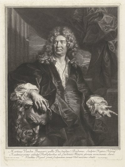Retrato de Martín Desjardins Martinus Vanden Baugart (título sobre objeto) de Gérard Edelinck