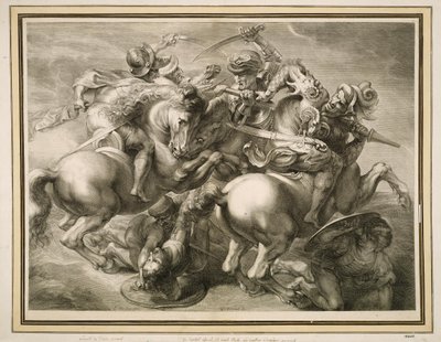 La Batalla de los Cuatro Jinetes (Batalla de Anghiari) de Gérard Edelinck