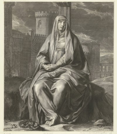 María de luto Mater Dolorosa de Gérard Edelinck