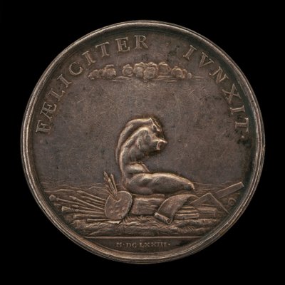 Emblemas de las Artes con el torso del Belvedere reverso, 1673 de Gérard Léonard Hérard