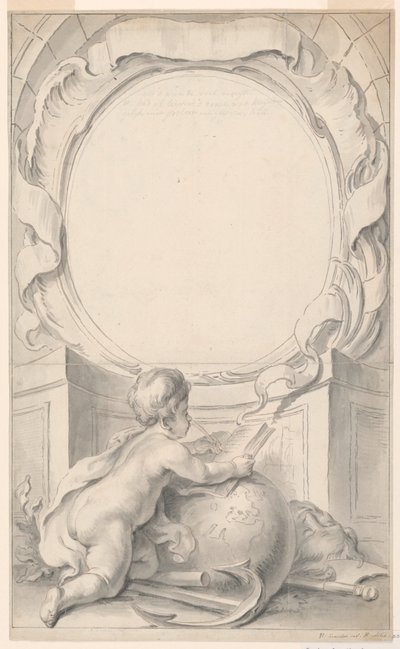 Diseño para el marco que rodea el retrato de Sir Walter Raleigh de Gravelot