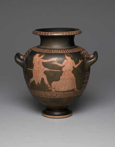 Estamno de figuras rojas ático, 440-430 a.C. de Greek