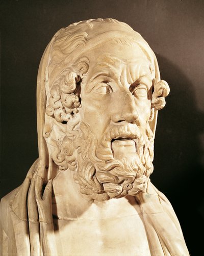 Busto de Homero, período helenístico (330-20 a.C.) de Greek