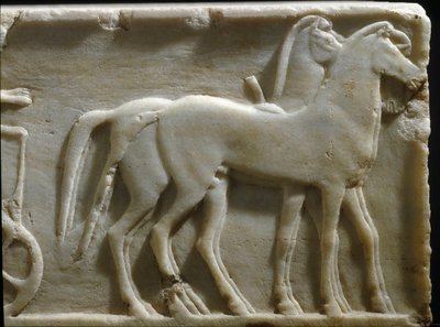 Arte griego: “caballos de un cuadriga” (detalle) de Greek