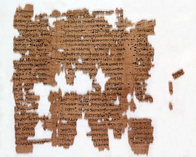 Papiro científico griego que data del 200 d.C. de Greek