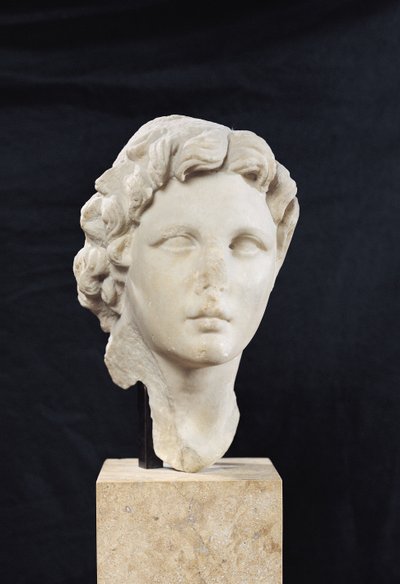 Cabeza de Alejandro Magno (356-323 a.C.) (mármol) de Greek